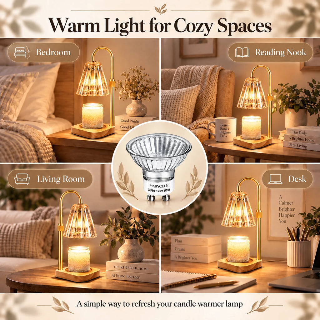 Marycele GU10 Halogen Replacement Bulbs for Candle Warmer Lamps – Dimmable