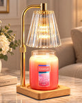 Marycele Candle Warmer Lamp with Timer & Dimmer – Clear Glass, Adjustable Height